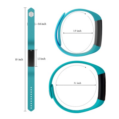 FUNSUO ID115 Smart Bracelet with Heart Rate IP67 Waterproof Sleep Monitor for Android and IOS Smart phones (Cyan)