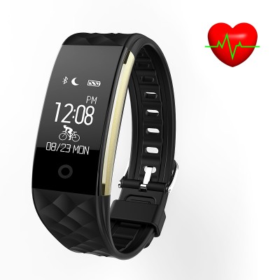 FUNSUO S2 Heart Rate Smart Bracelet IP67 Fitness Tracker for Android and iOs smartphones (Black) 