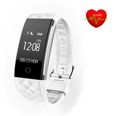 FUNSUO S2 Heart Rate Smart Bracelet IP67 Fitness Tracker for Android and iOs smartphones  (White) 